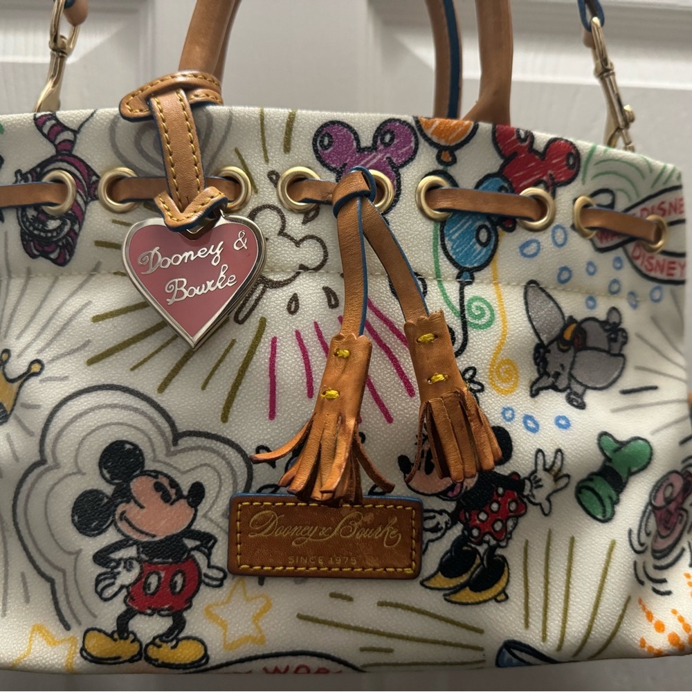 Dooney & Bourke Disney 1st Edition sketch satchel 12”x7” RETIRED